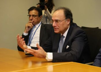 Aurangzeb explores climate financing, trade deals with global institutions