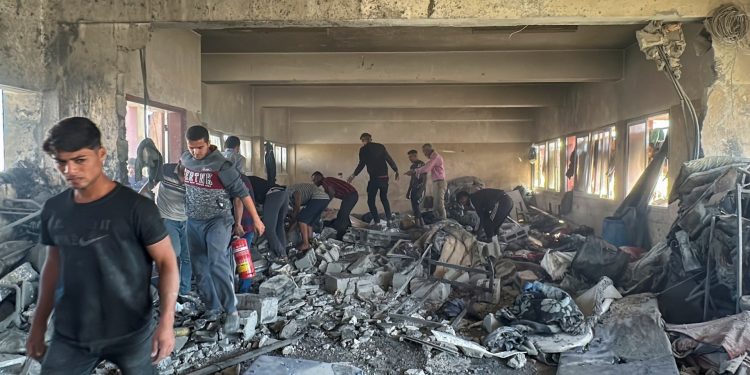 Israeli strike on school-turned-shelter in Gaza’s Nuseirat kills 17
