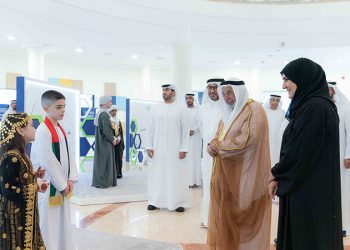 Sultan attends International Forum of Arabic Language Teachers in University City of Sharjah