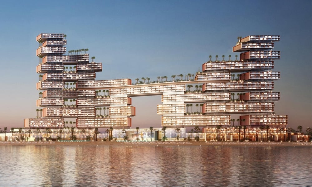  An exterior view of the luxury hotel Atlantis The Royal 