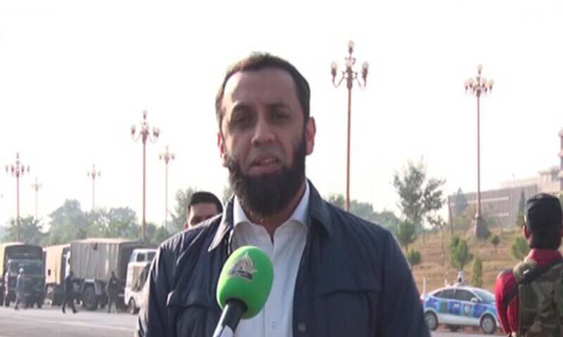  Attaullah Tarar speaks to media in Islamabad. — mediaNewsTV