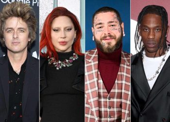 billie joe armstrong of green day lady gaga post malone travis scott photo getty