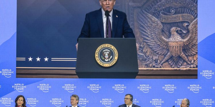 Trump tells Davos he will demand lower interest rates, oil prices