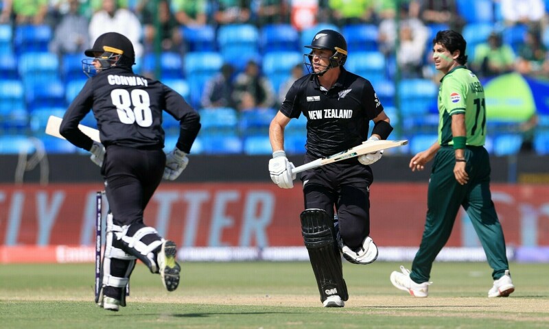 New Zealand’s Devon Conway and Will Young in action running between the wickets. — Reuters