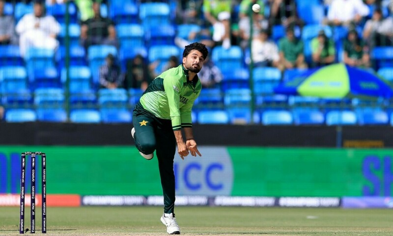 Abrar Ahmed in action.— Reuters