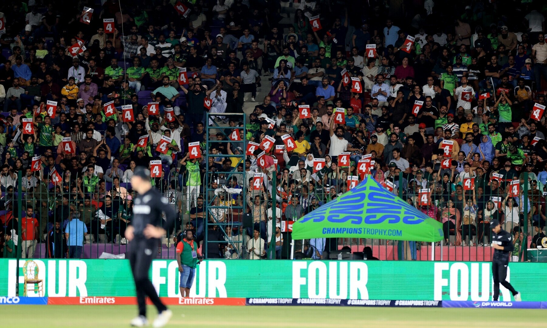  Spectators in the stands during the match. — Reuters 