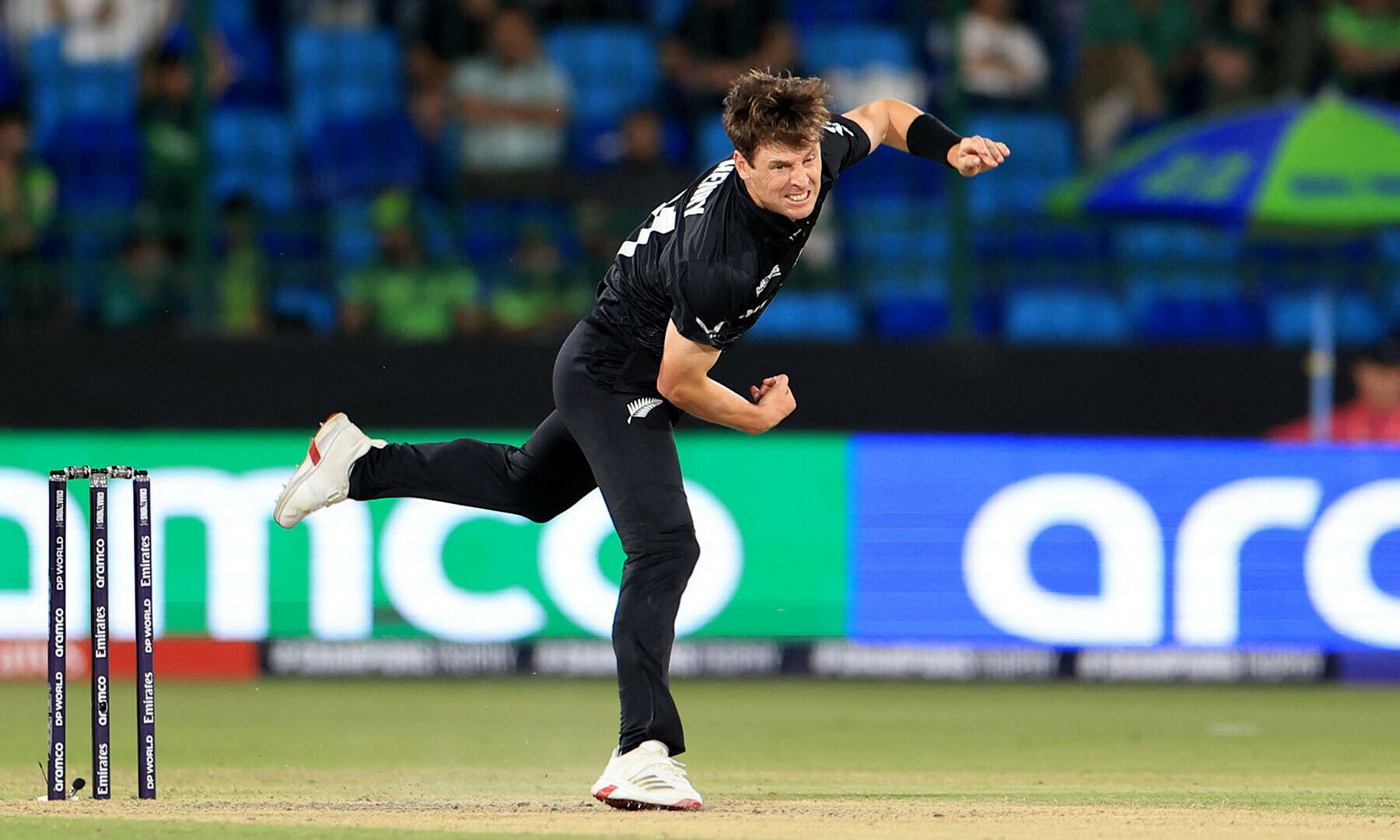  New Zealand’s Matt Henry in action. — Reuters 