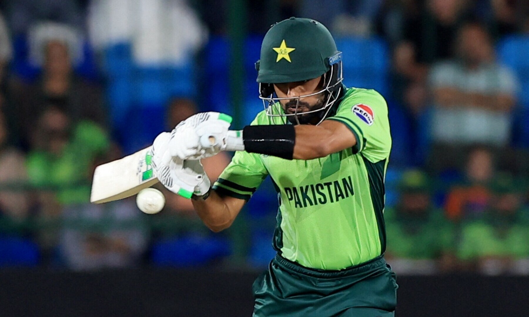  Babar Azam in action. — Reuters 