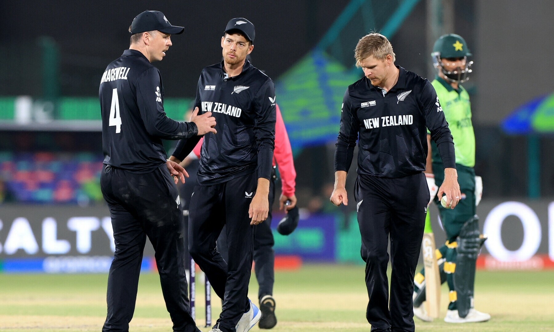  New Zealand’s Glenn Phillips in action with teammates. — Reuters 