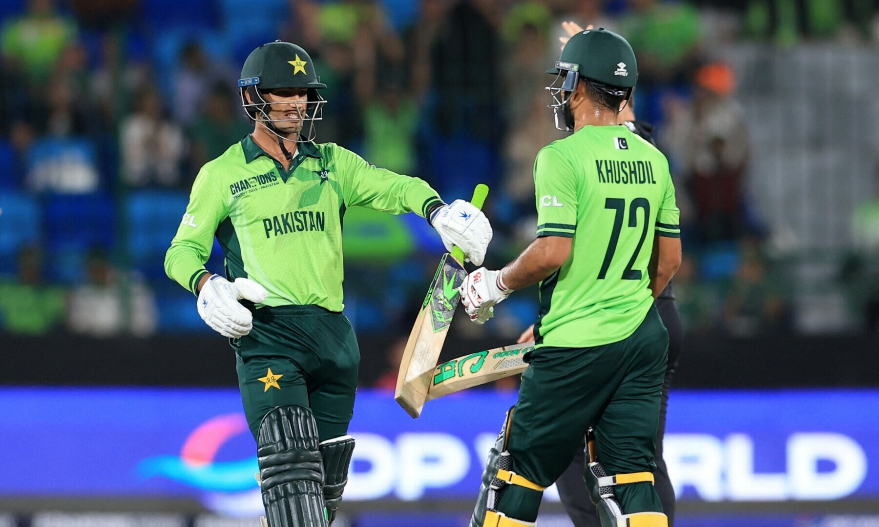  Pakistan’s Shaheen Shah Afridi and Khushdil Shah. — Reuters 