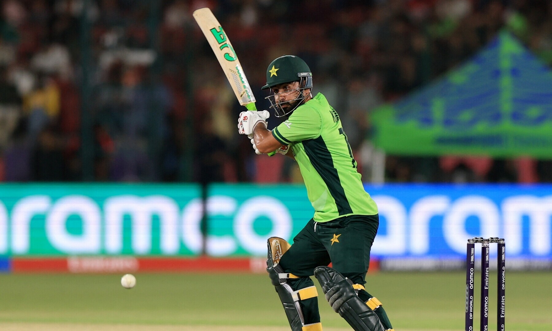  Pakistan’s Khushdil Shah in action. — Reuters 