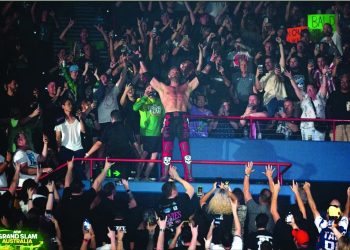 cope fka edge poses with the fans at aew grand slam australia photo publicity