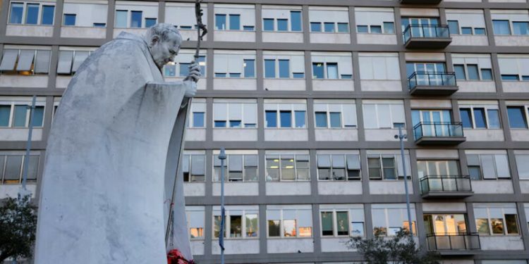 Pope Francis had ‘tranquil’ night in hospital, Vatican says