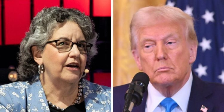 The head of the FEC is defying Trump's attempt to fire her
