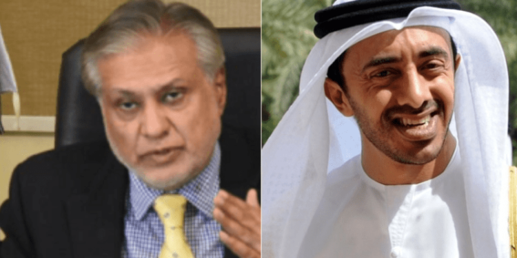 Dar, UAE foreign minister reaffirm commitment to enhancing bilateral cooperation