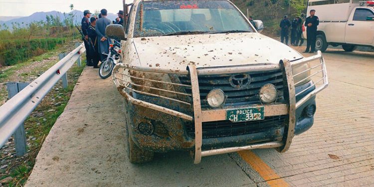 SHO, police unharmed in explosion in KP’s Bajaur area