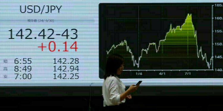 Asia shares steady; gold at record high as trade war ratchets up