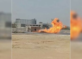 Korangi Creek blaze reignited as a safety measure, says official