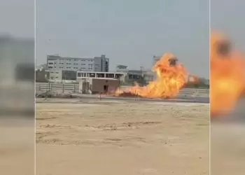 Korangi Creek blaze reignited as a safety measure, says official
