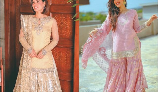 the gharara was back in action to trump all other floor sweeping trousers photos file