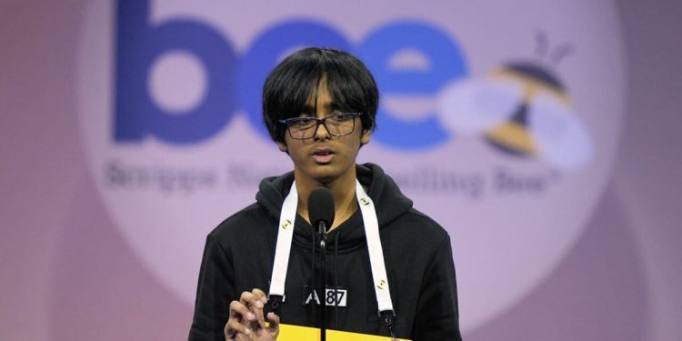 13 Year Old Faizan Zaki Wins 2025 Scripps National Spelling Bee in Texas
