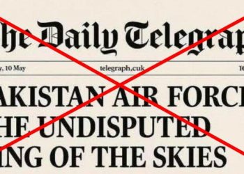 Fact check: Viral Daily Telegraph article praising PAF after India escalation is fake