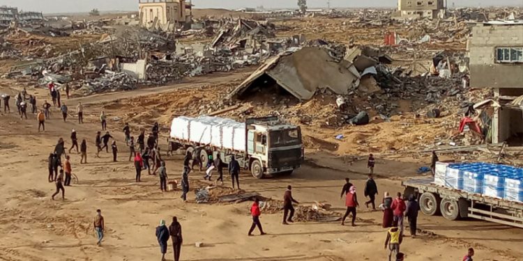 Israeli strikes kill Palestinians protecting Gaza aid trucks, Hamas says