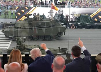 After day of nationwide protests, Trump’s military parade rolls through D.C.