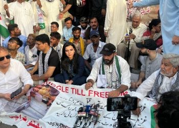 Detained Madleen activists advocating for free Palestine honoured in Karachi protest