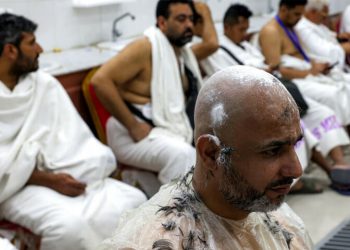 Inside Saudi’s hajj-only barbershop, shaving thousands of heads in a day