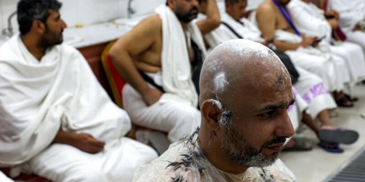Inside Saudi’s hajj-only barbershop, shaving thousands of heads in a day