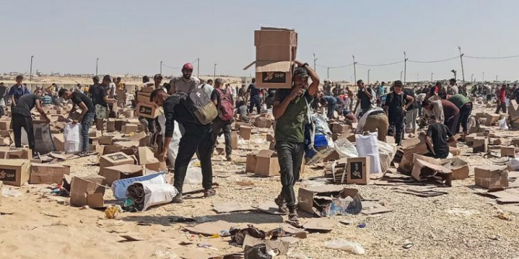 Israeli military kills 4 near aid distribution site in Gaza, medics say