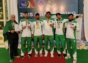 Pakistan Makes History with Record 14 Medals at Asian Indoor Rowing Championship