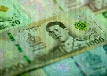 Thai baht/US dollar little changed on Monday