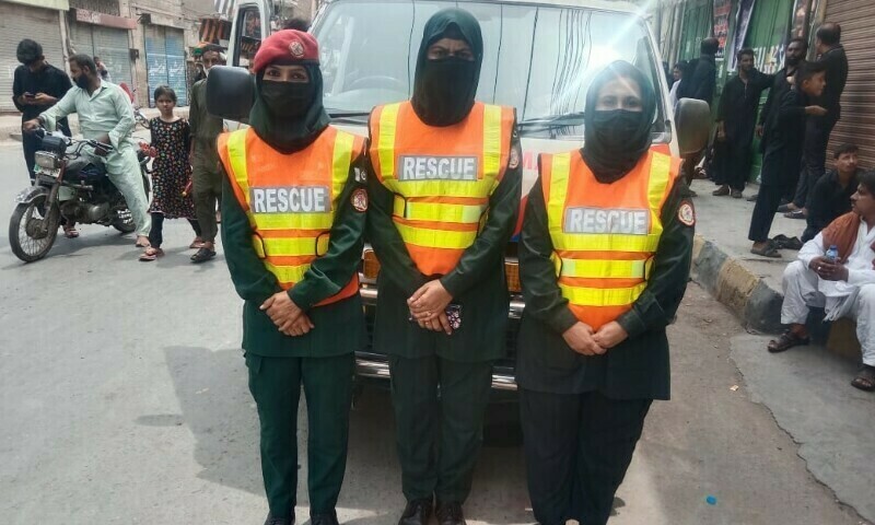 Rescue personnel are providing medical cover at designated locations across Multan. — Imran Gabol
