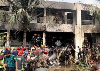 At least 20 killed as Bangladesh fighter jet crashes into school