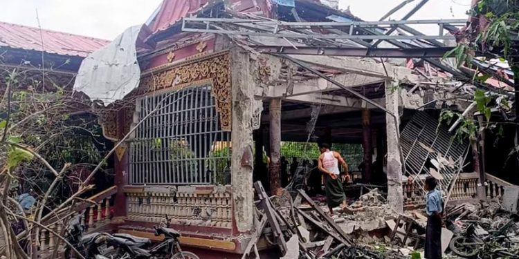 More than 20 civilians killed in Myanmar air strike on monastery