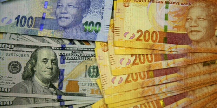South African rand slips after week of gains