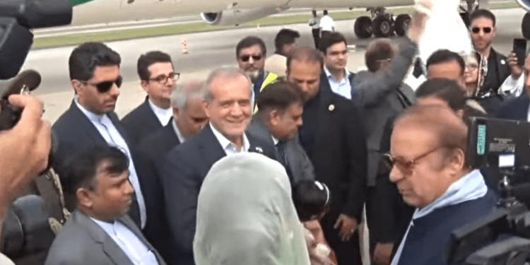 Iran president lands in Lahore, eyeing to boost trade ties