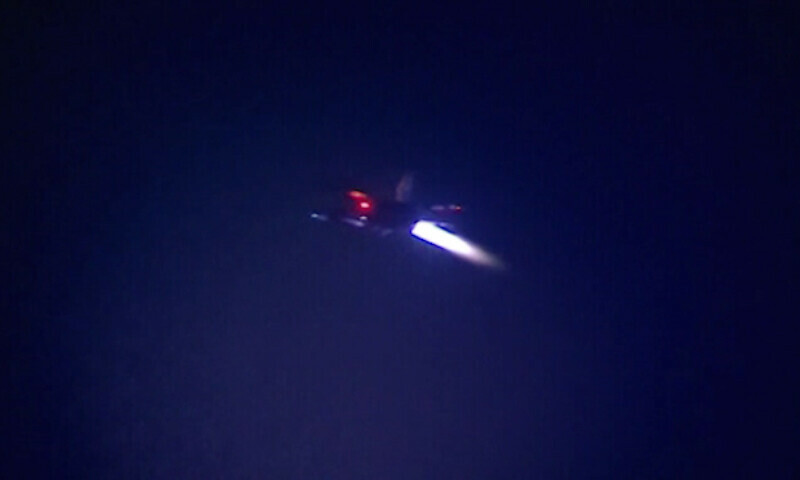  A fighter jet performs a fly-by in Islamabad on Wednesday. — mediaNewsTV 