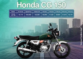 Now You Can Buy Honda CG 150 on Installments, Starting at Just Rs. 18,779 Per Month!
