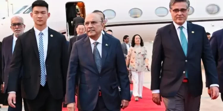 President Zardari arrives in China to kick off 10-day visit