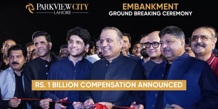 Chairman Vision Group Aleem Khan Inaugurates Park View City’s Embankment Construction