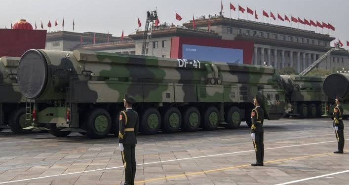 China Unveils Intercontinental Range Miss!les with Global Reach in Parade