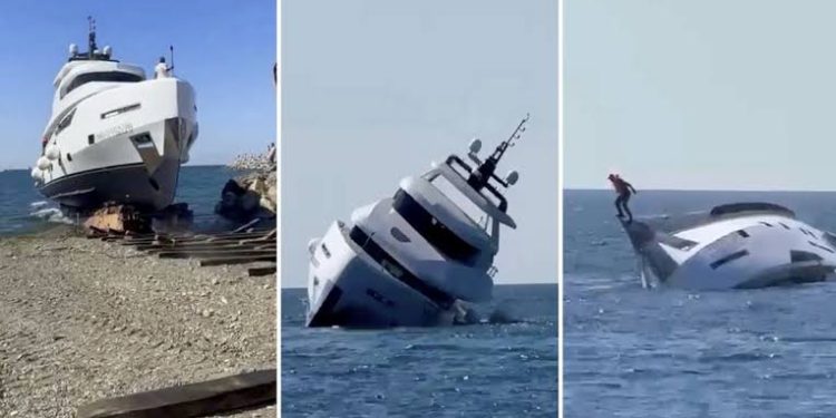 Luxury Yacht Worth Nearly $1 Million Sinks Minutes after it’s First Launch