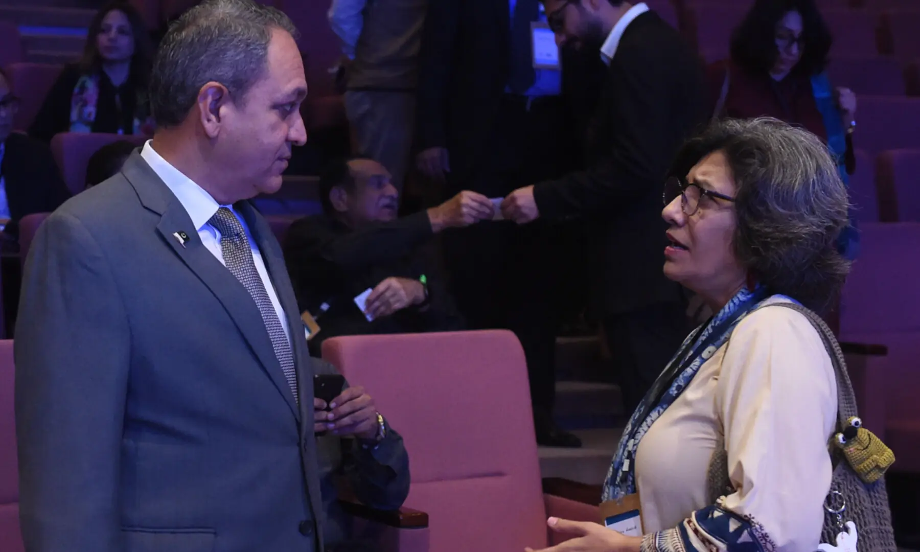  Punjab Emergency Services Secretary Dr Rizwan Naseer speaks to a guest. — White Star 