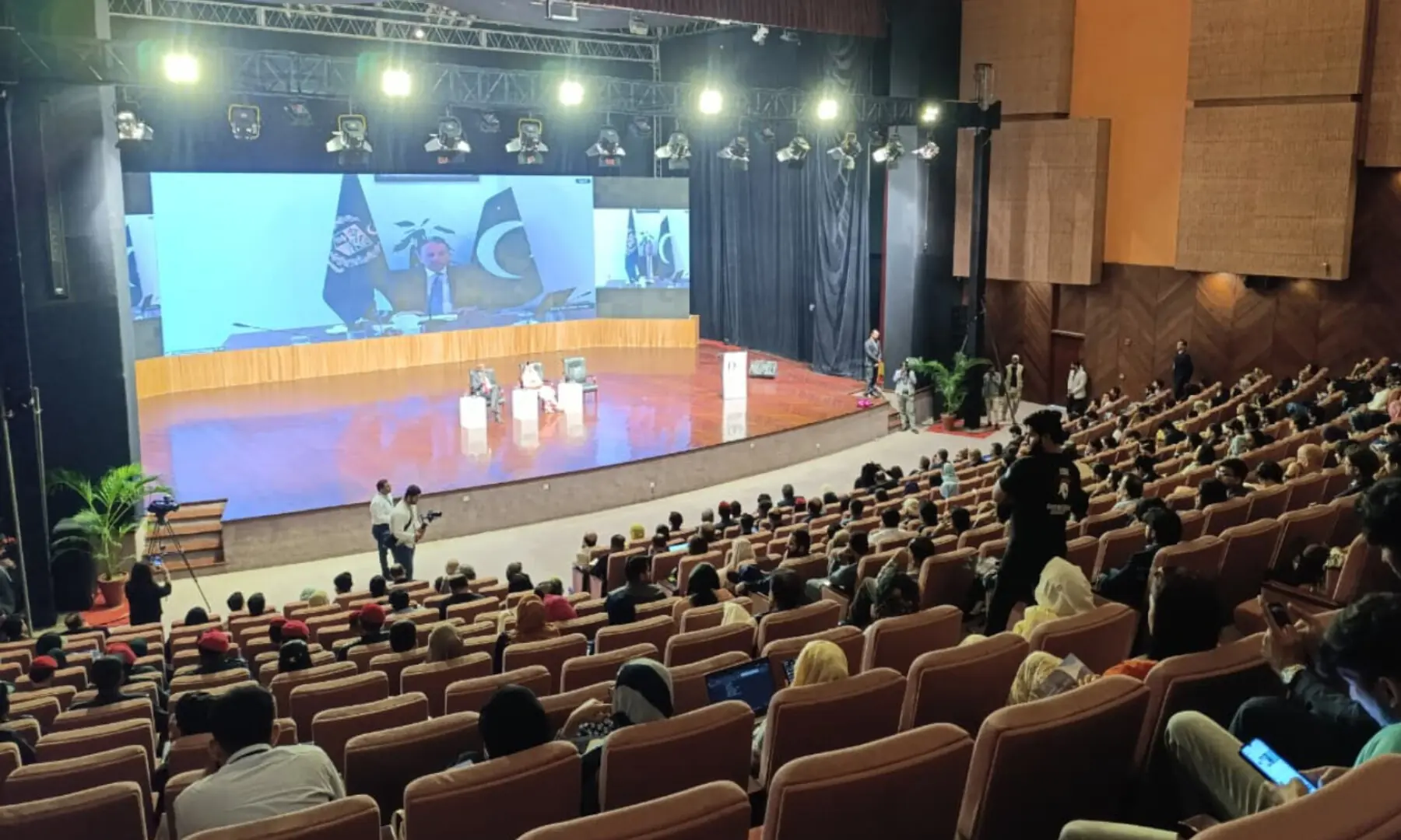  Participants listen to Climate Change Minister Musadik Malik. — media 