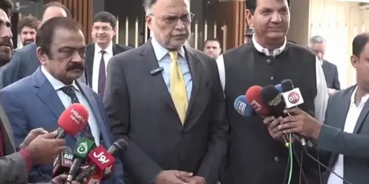 Ahsan Iqbal says decision to bring no-trust motion against AJK PM sign of ‘democratic maturity’