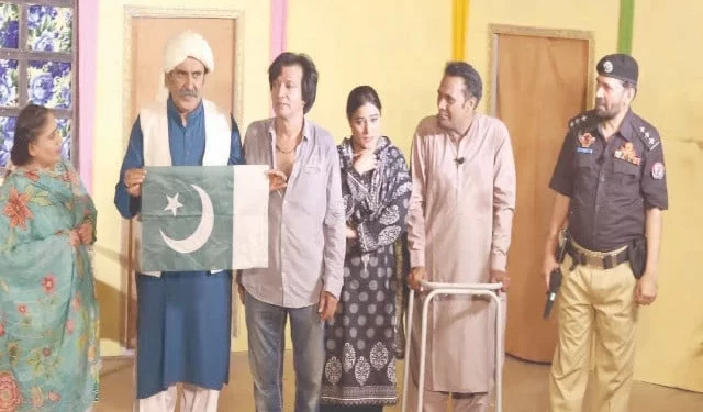 a dramatic moment from the play chiragh jal utha staged at the hyderabad theatre festival photo express