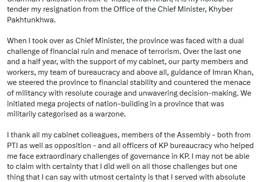 PTI names Sohail Afridi for KP CM; Gandapur resigns on Imran’s directive